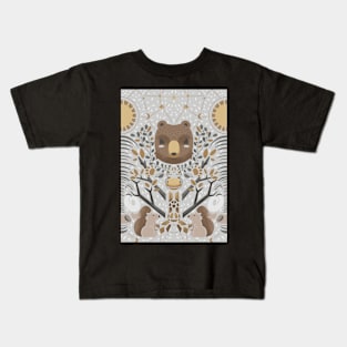 bear  and giraffe pattern Kids T-Shirt